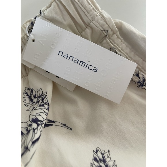 Nanamica Men's Easy Shorts‎ Cream Hawaiian Japan Floral Size 30 New $430 - Picture 7 of 11
